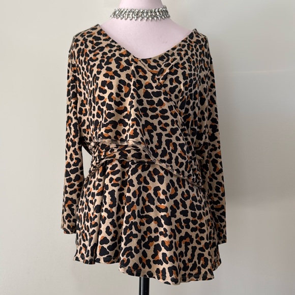 Lane Bryant leopard print blouse in size 14/16 - Picture 1 of 7